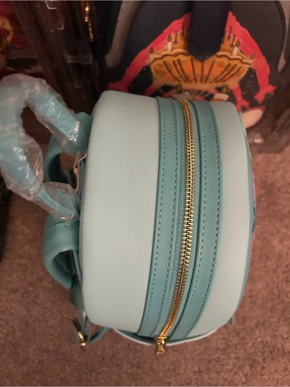Loungefly Ariel Lenticular Teal and Pink Mini Backpack
